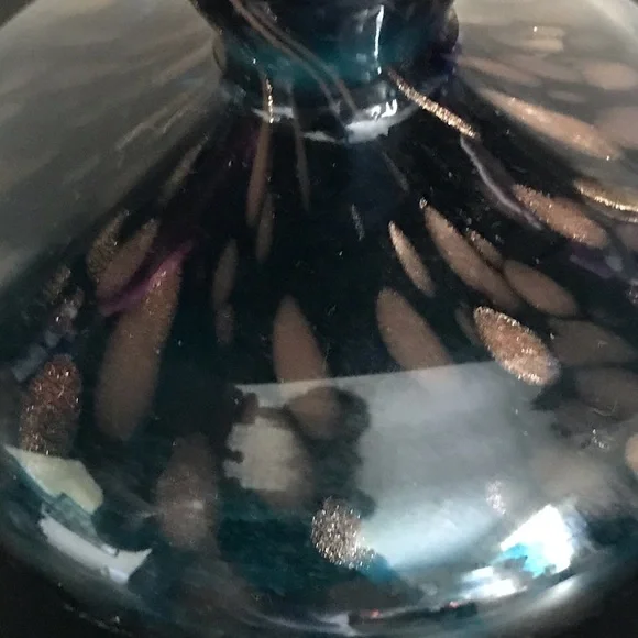 Loetz Art Nouveau Teal With Gold Glitter Vase - Picture 6 of 13